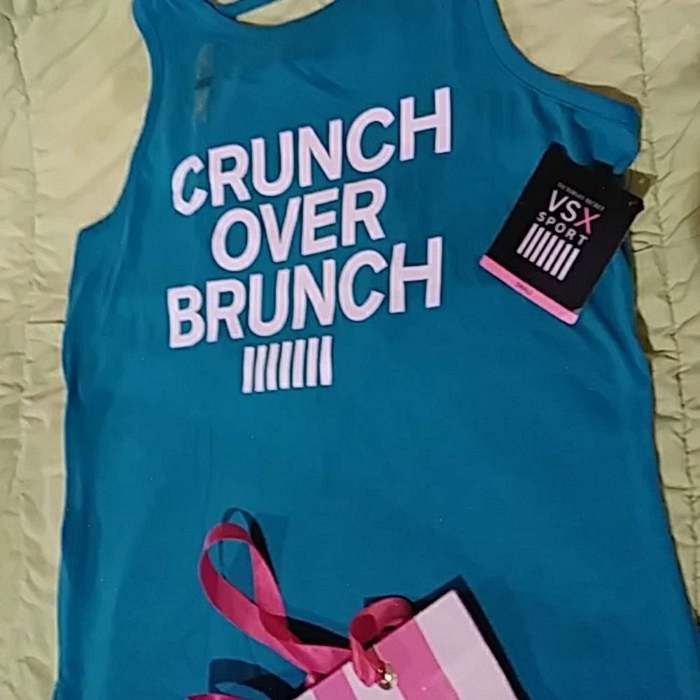 NWT! Victoria's Secret teal tank top VSX sport S